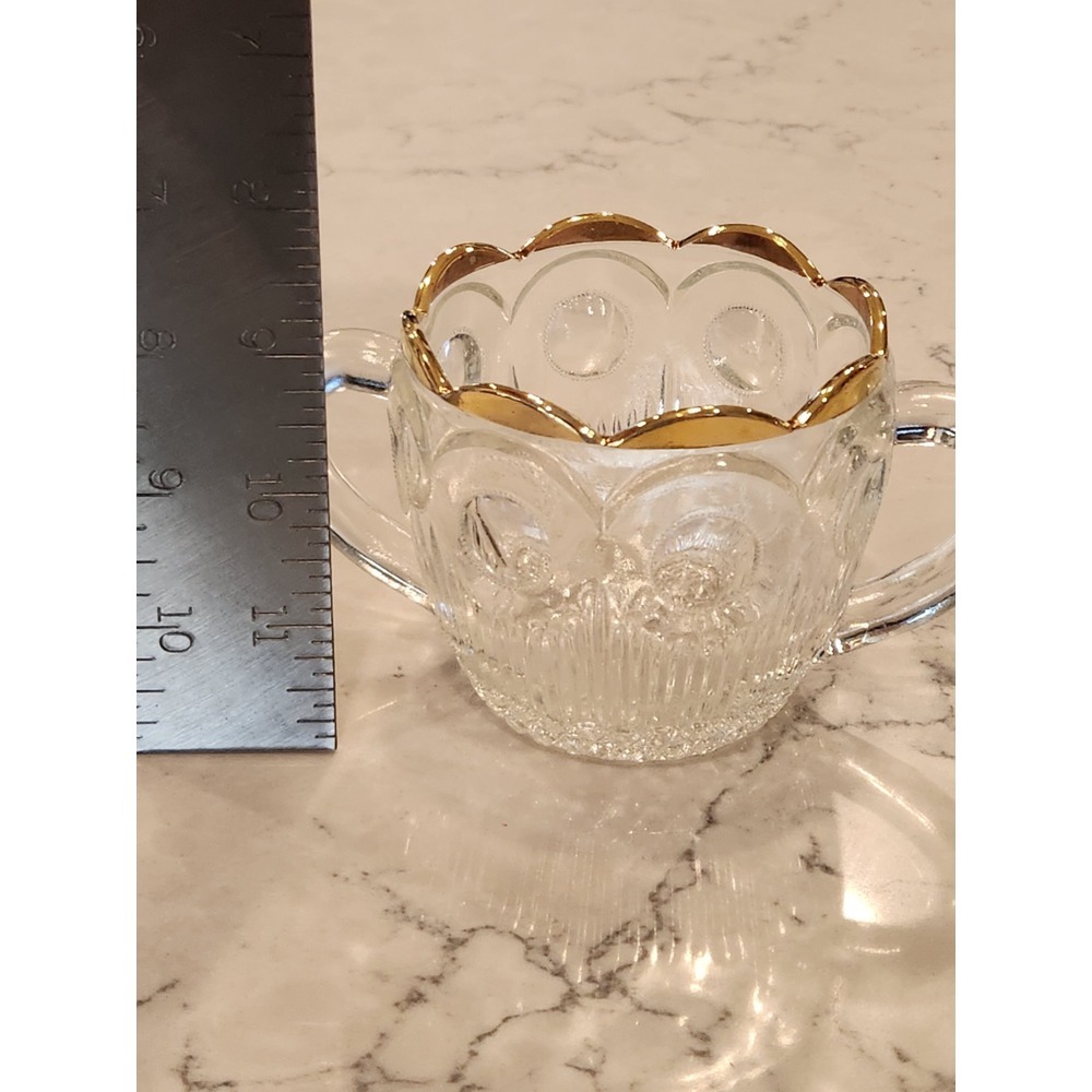 Vintage Bartlett Collins Manhattan St. Genevieve Creamer & Sugar Bowl Gold READ - Picture 4 of 13